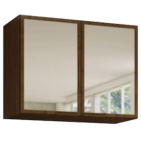 Armário Aéreo Bartira Rubi com 2 Portas de Vidro e 1 Prateleira - 80,1cm de largura
