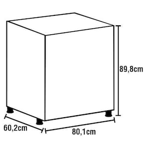 Balcão Duplo Bartira Rubi com 2 Portas e 1 Prateleira - 80,1cm de largura - Branco - 2