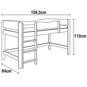Cama Infantil Fritz Cabana Princess - Branco/Rosa - 1