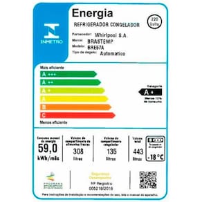 Geladeira Brastemp BRE57AK Frost Free com Turbo Ice Inverse - 443L