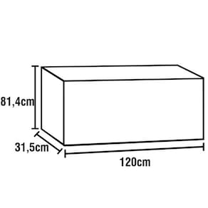 Armário Basculante Bartira Topázio com 1 Porta, 4 Prateleiras e 2 Nichos - 120cm de largura