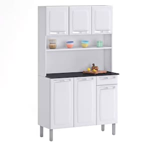 Cozinha Compacta Itatiaia Rose com 6 Portas e 1 Gaveta - 105cm de Largura