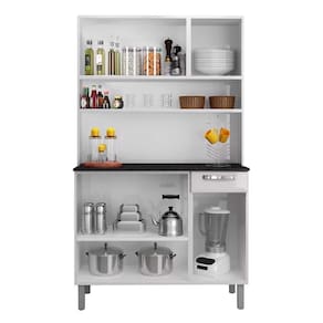 Cozinha Compacta Itatiaia Rose com 6 Portas e 1 Gaveta - 105cm de Largura