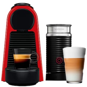 Máquina de Café Nespresso Essenza Mini D30 com Aeroccino e Kit Boas-Vindas - Vermelha