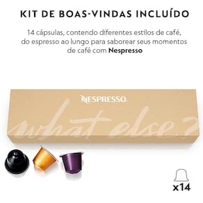 Máquina de Café Nespresso Essenza Mini D30 com Aeroccino e Kit Boas-Vindas - Vermelha