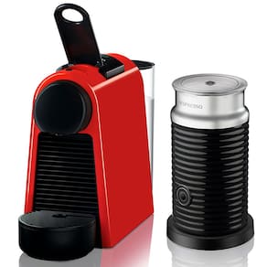 Máquina de Café Nespresso Essenza Mini D30 com Aeroccino e Kit Boas-Vindas - Vermelha