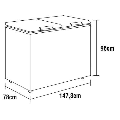 Freezer Horizontal Consul 534L CHB53EB 2 Portas - Branco