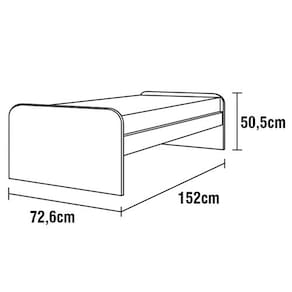 Cama Infantil Art in Móveis Alegria com Grade de Proteção - Branca - Branca - 3