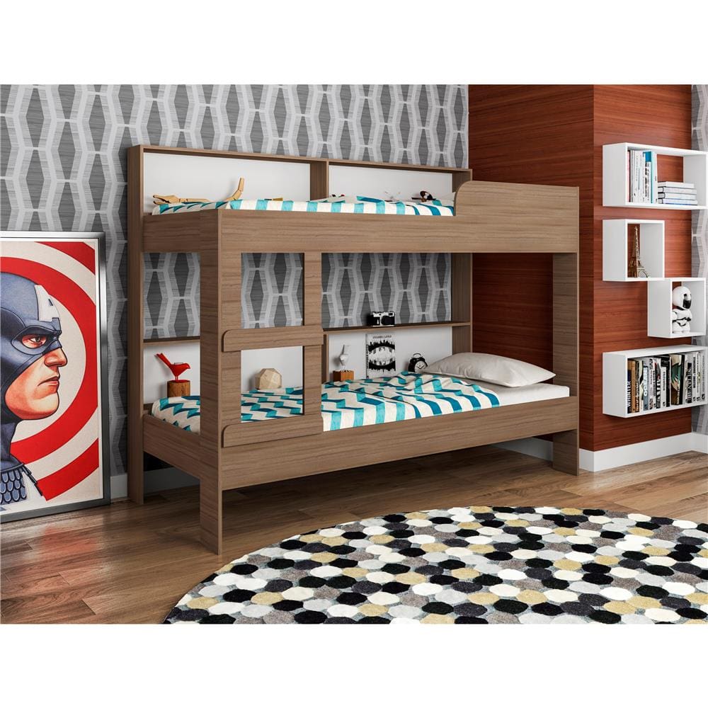 Beliche Art in Móveis Miami com Prateleira e Escada - Montana - 1