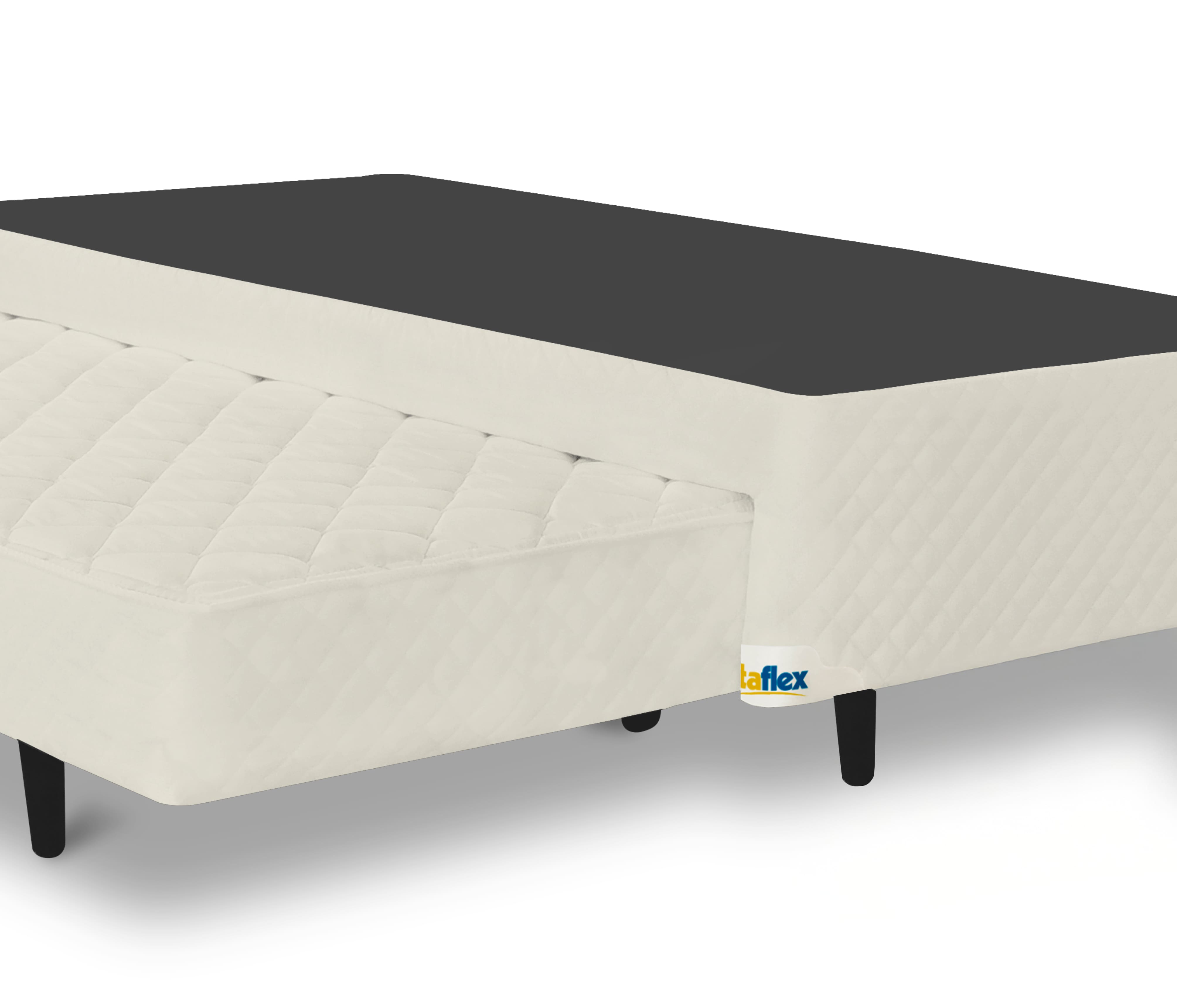 Base Box para Colchão Solteiro Itaflex Lyon com Cama Auxiliar 42x96x203 cm - Bege - Bege - 1