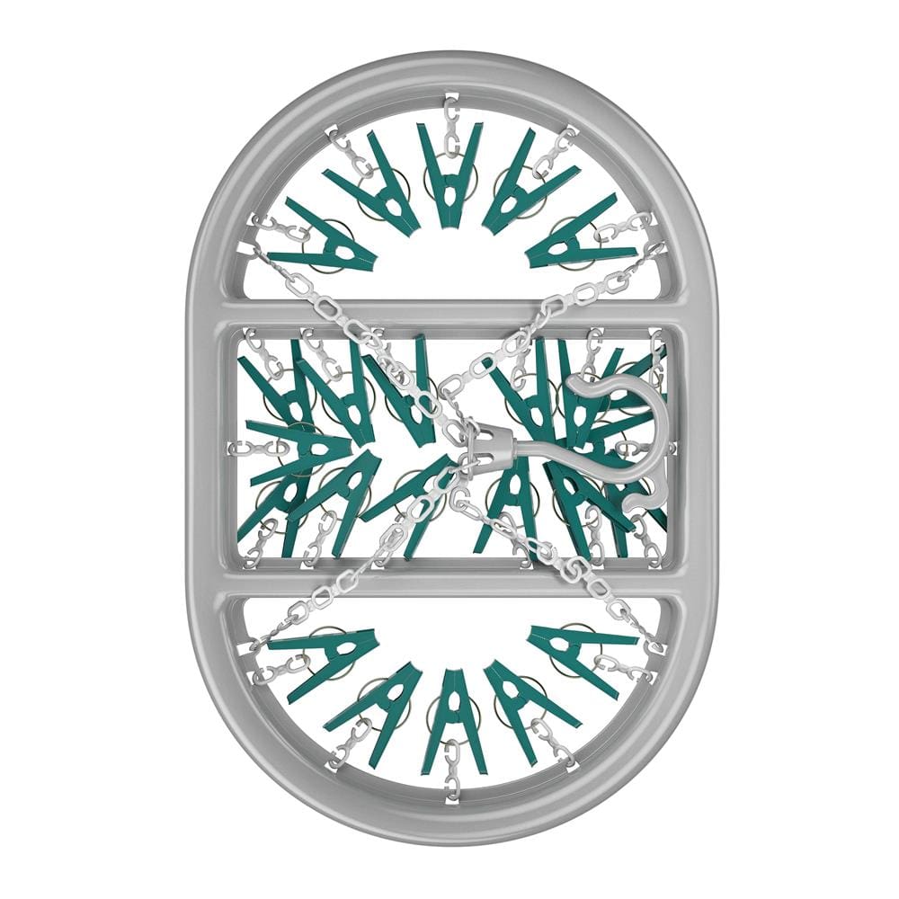 Mini Varal Oval FlashLimp LAV6803 com 24 Prendedores em Plástico - 1