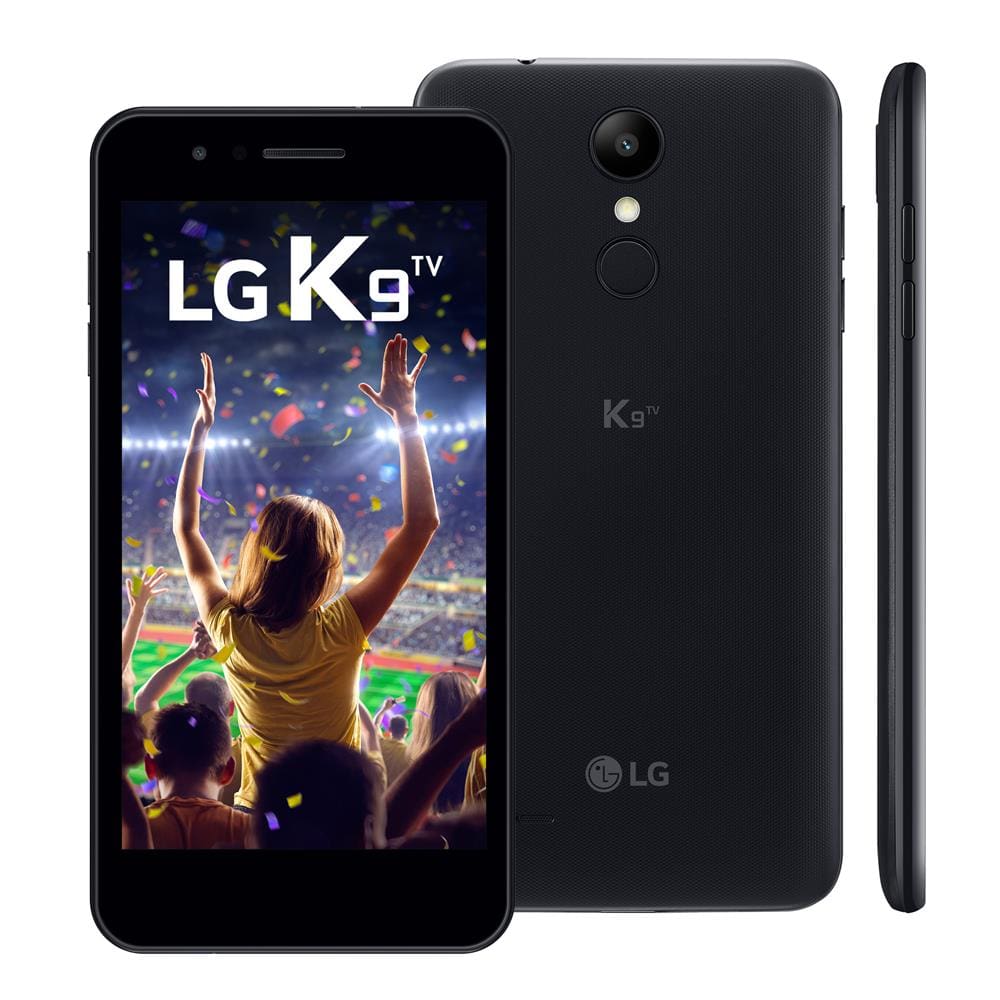Smartphone LG K9 Preto 16GB, Android 7.0, Dual Chip, TV Digital, Tela 5.0"HD, Câmera 8MP, Processador Quad Core 1.3 Ghz e 2GB de RAM - LMX210BMW
