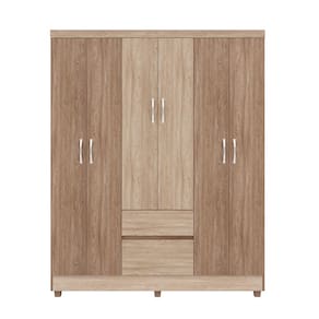 Guarda-Roupa Bartira Brusque II com 149 cm de Largura, 6 Portas e 2 Gavetas