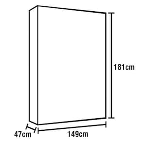Guarda-Roupa Bartira Brusque II com 149 cm de Largura, 6 Portas e 2 Gavetas