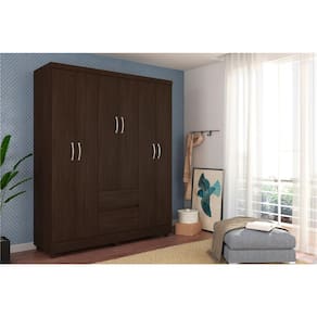 Guarda-Roupa Bartira Brusque II com 149 cm de Largura, 6 Portas e 2 Gavetas