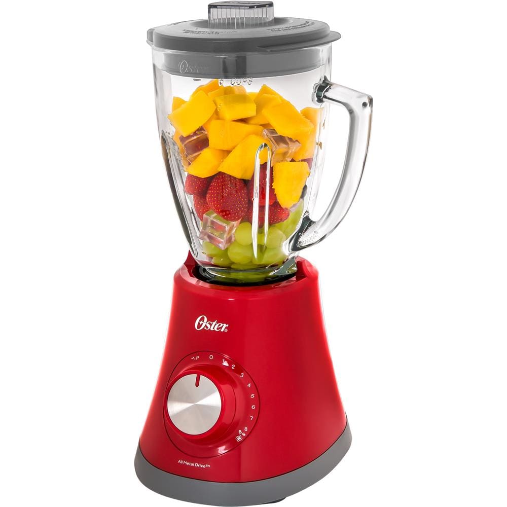 Liquidificador Oster Super Chef RR8 Vermelho com Copo de Vidro 750W e 8 Velocidades - 220V - 1