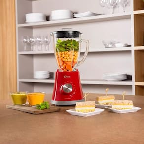 Liquidificador Oster Super Chef RR8 Vermelho com Copo de Vidro 750W e 8 Velocidades