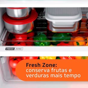 Geladeira Brastemp BRM44HK Frost Free Duplex com Compartimento Extrafrio e Fresh Zone Inox - 375L