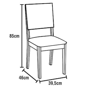 Cadeira de Jantar Aço Nobre Íris com Assento em Corino - Marrom - 1
