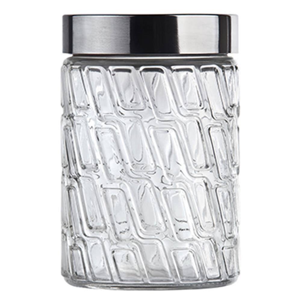 Conjunto de Potes Redondos Euro Home Mosaico em Vidro e Inox – 3 Peças - 1