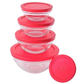 Conjunto de Potes Redondos Euro Home VDR7090-VM em Vidro – 5 Peças