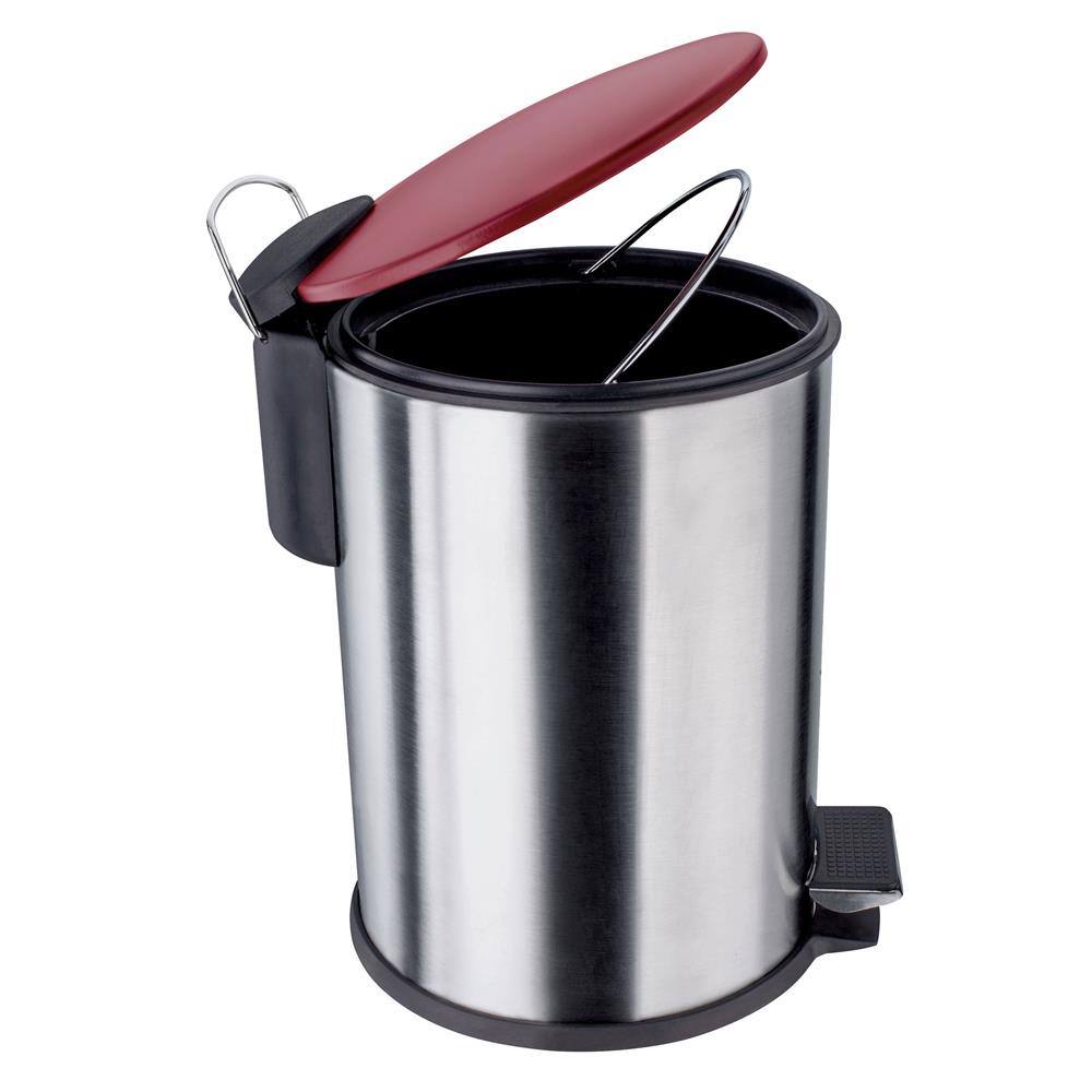 Lixeira Euro Home com Pedal LIX2317-VM em Inox e PP – 3 L - 1