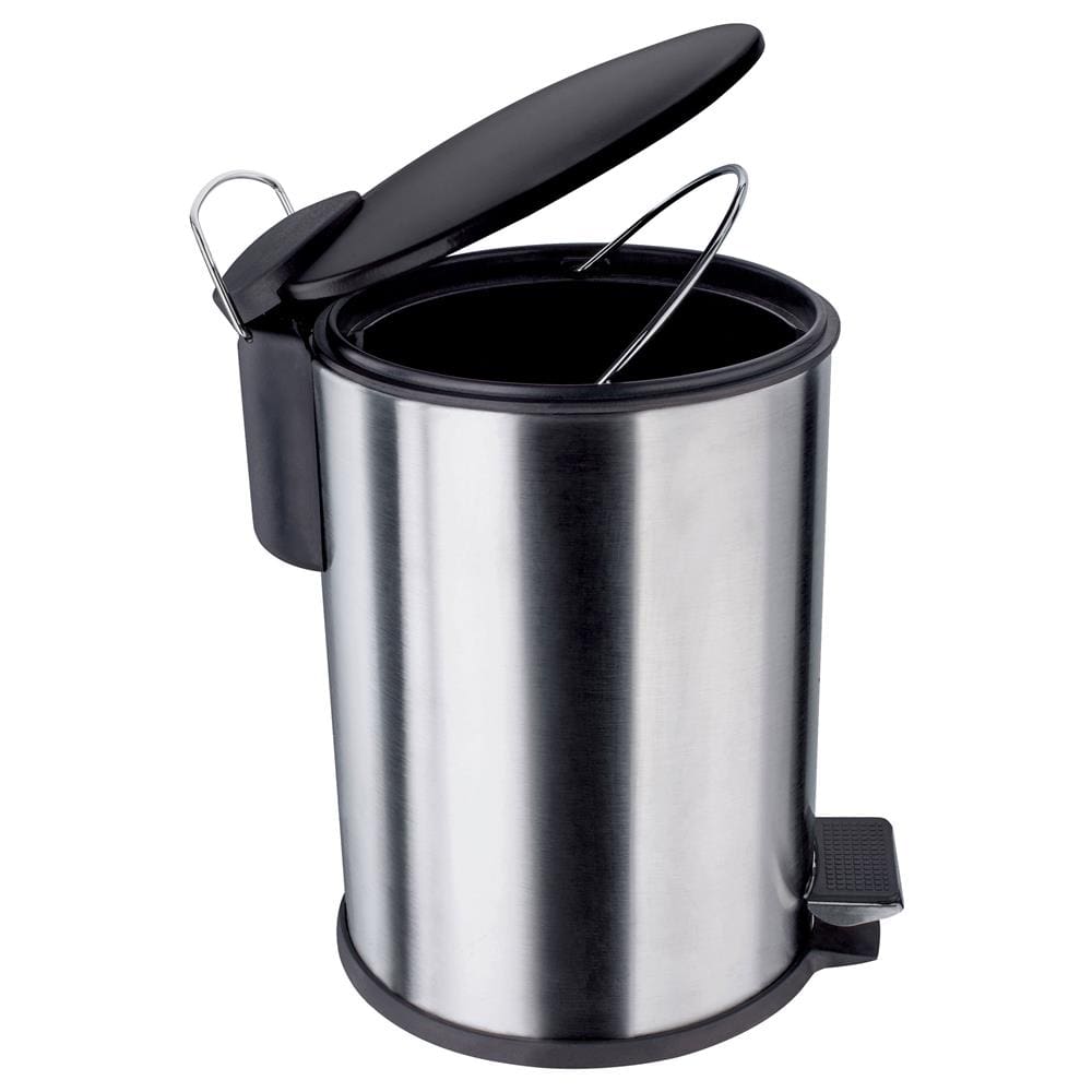 Lixeira Euro Home com Pedal LIX2317-PT em Inox e PP – 3 L - 1
