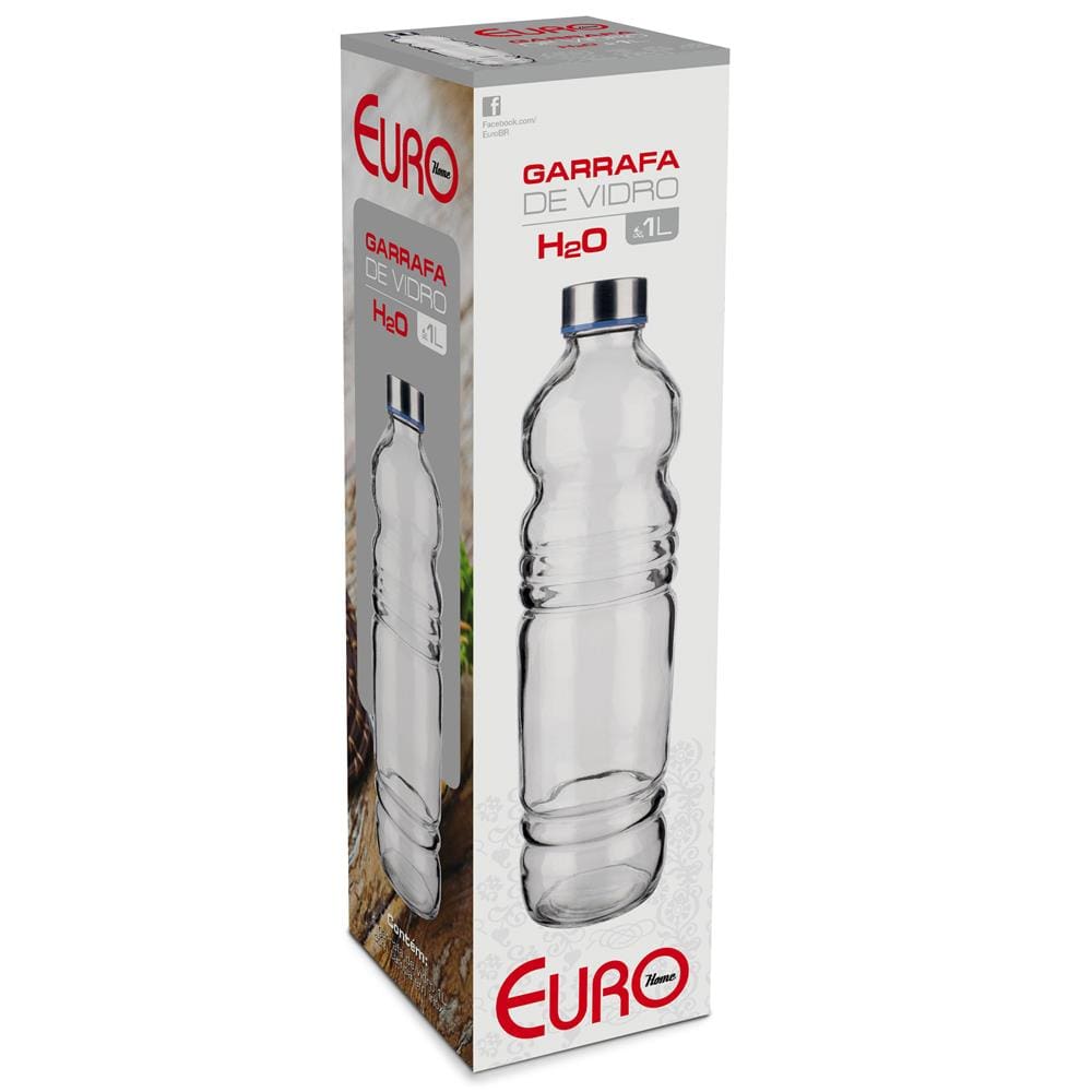 Garrafa Euro Home H2O em Vidro – 1 L - 3