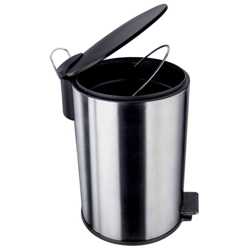 Lixeira Euro Home com Pedal LIX2256-PT em Inox e PP – 12 L - 1