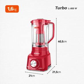 Liquidificador Mondial Turbo L900 Vermelho 900W com 5 Velocidades