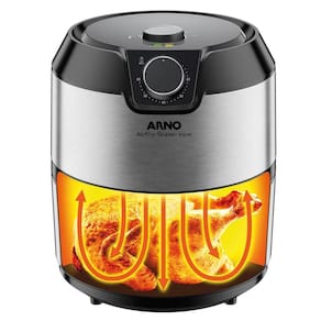 Fritadeira Elétrica sem Óleo Air Fryer Arno Super Inox IFRY 4,2L – Preta e Inox