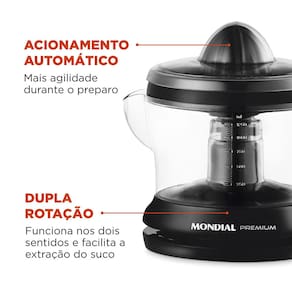 Espremedor de Frutas Mondial Premium E-02 - Preto