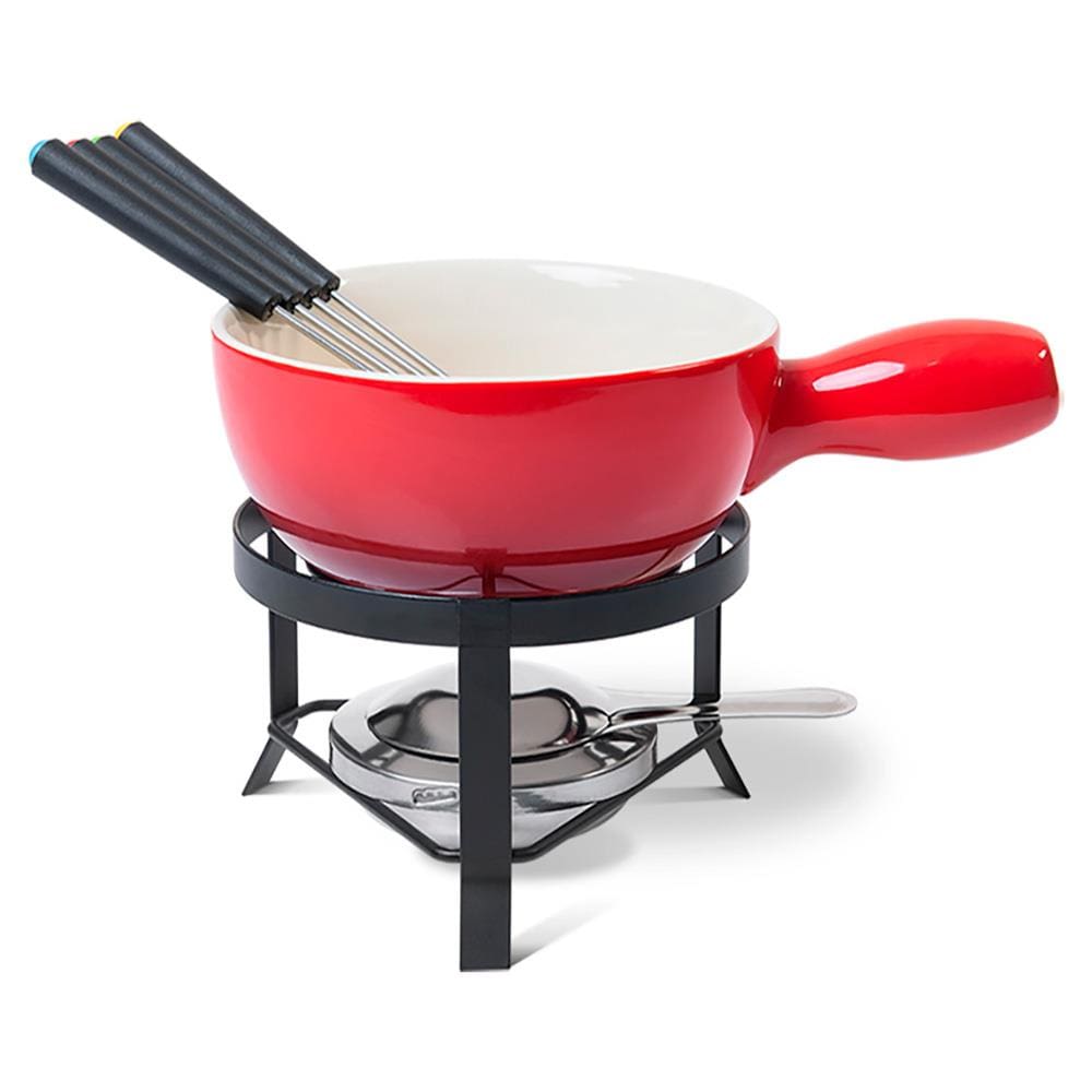 Aparelho de Fondue Brinox 1256/101 Vermelho – 8 Peças