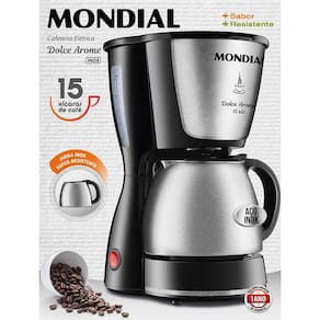 Cafeteira Elétrica Mondial Dolce Arome Thermo Inox C-34 15 Xícaras – Preta e Inox