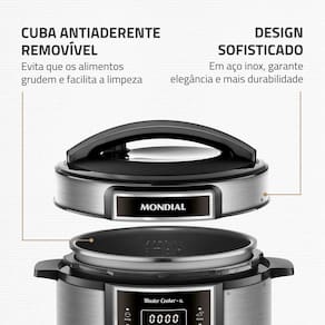 Panela Elétrica de Pressão Mondial Digital Master Cooker PE-38 5L - Preta