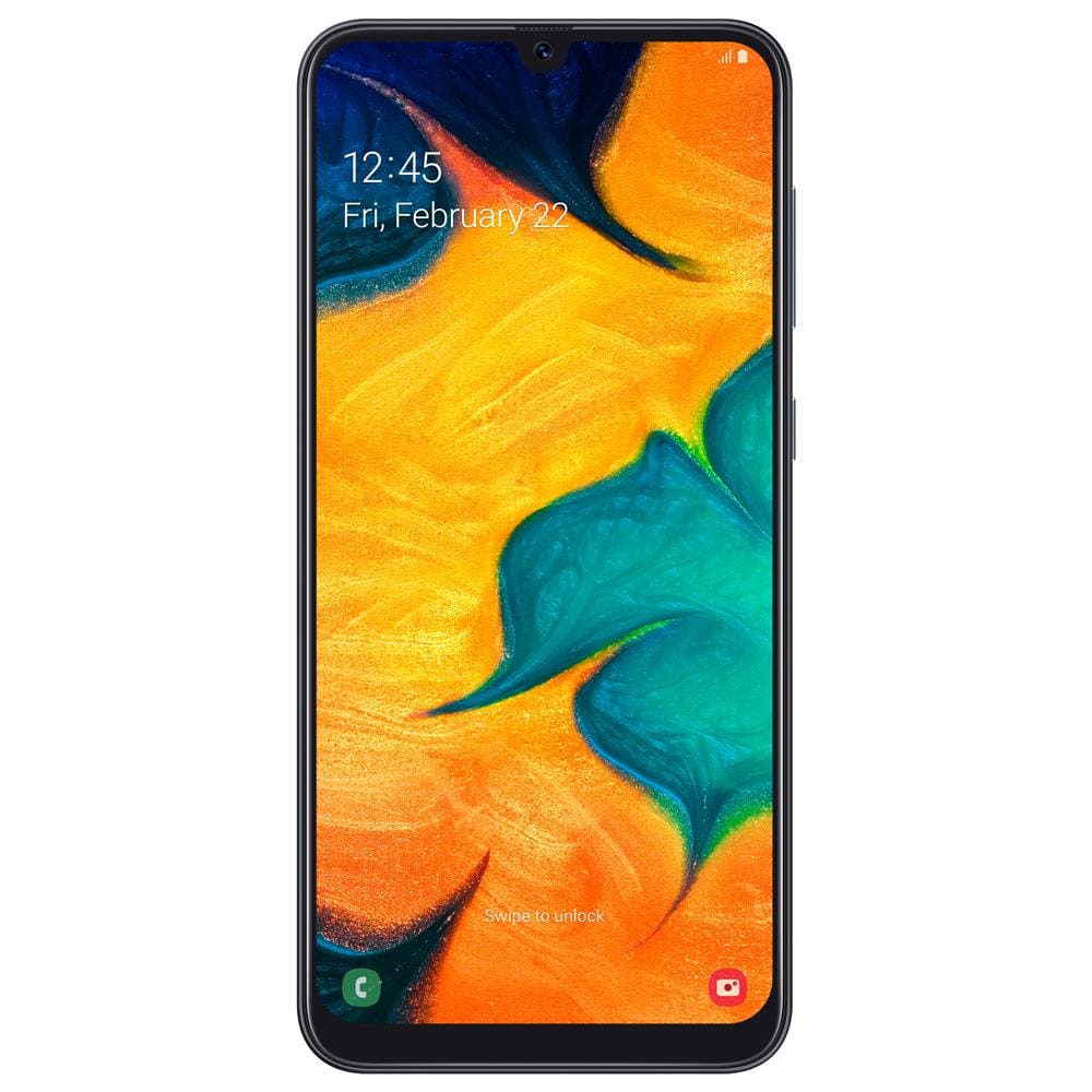 Smartphone Samsung Galaxy A30 Preto 64GB, Tela Infinita de 6.4", Câmera Traseira Dupla, Leitor de Digital, Android 9.0 e Processador Octa-Core - 1