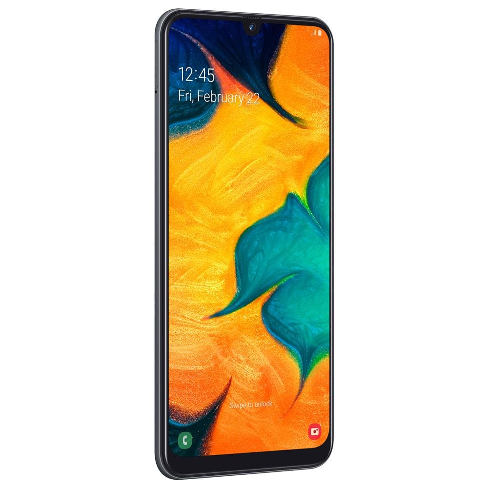 Smartphone Samsung Galaxy A30 Preto 64GB, Tela Infinita de 6.4", Câmera Traseira Dupla, Leitor de Digital, Android 9.0 e Processador Octa-Core - 2