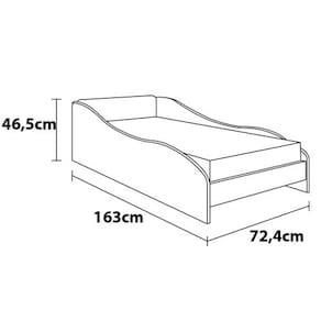 Mini Cama Infantil J&A Móveis Carro Speed - Azul - 2