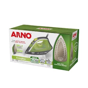 Ferro de Passar a Vapor Arno Ecogliss FEC1 com Spray e Base Cerâmica - Verde