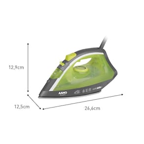 Ferro de Passar a Vapor Arno Ecogliss FEC1 com Spray e Base Cerâmica - Verde