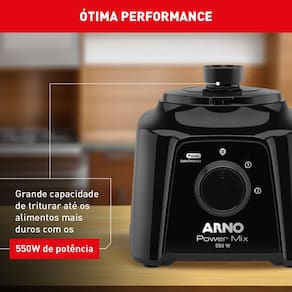 Liquidificador Arno Power Mix LQ10 Preto 550W com 2 Velocidades