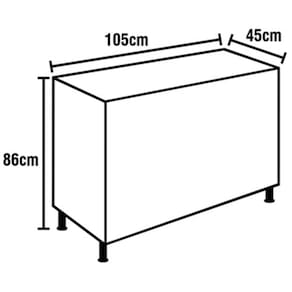 Gabinete Itatiaia Diamante com 2 Portas, 4 Gavetas e 1 Prateleira - 105cm de Largura - Branco/Preto - 2