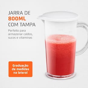 Power Mixer Mondial 2 em 1 Mixer e Processador M-07 - Preto/Inox