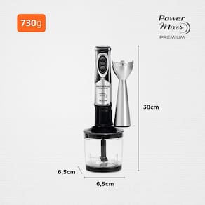 Power Mixer Mondial 2 em 1 Mixer e Processador M-07 - Preto/Inox
