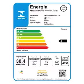 Geladeira Electrolux DC35A Cycle Defrost Super Freezer Duplex 260L - Branca