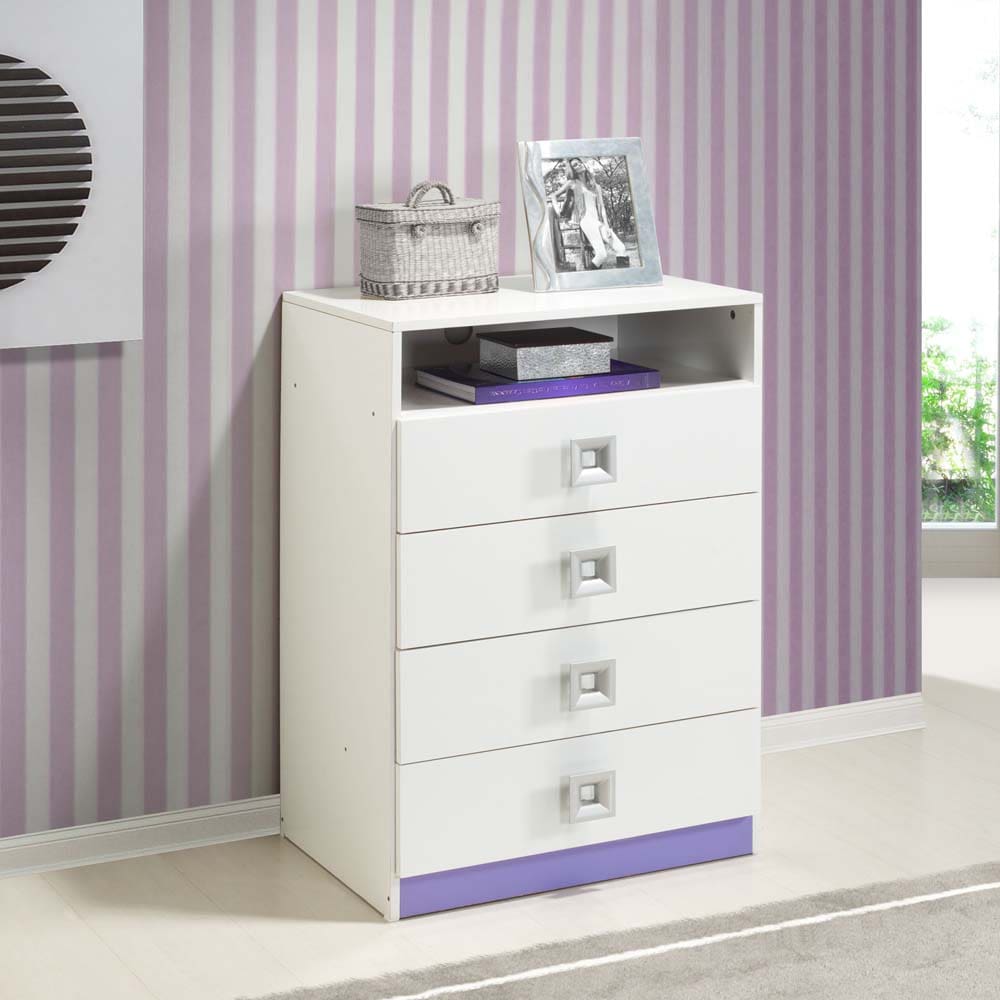 Cômoda Infantil Fritz com 4 Gavetas Teen - Branca - 3