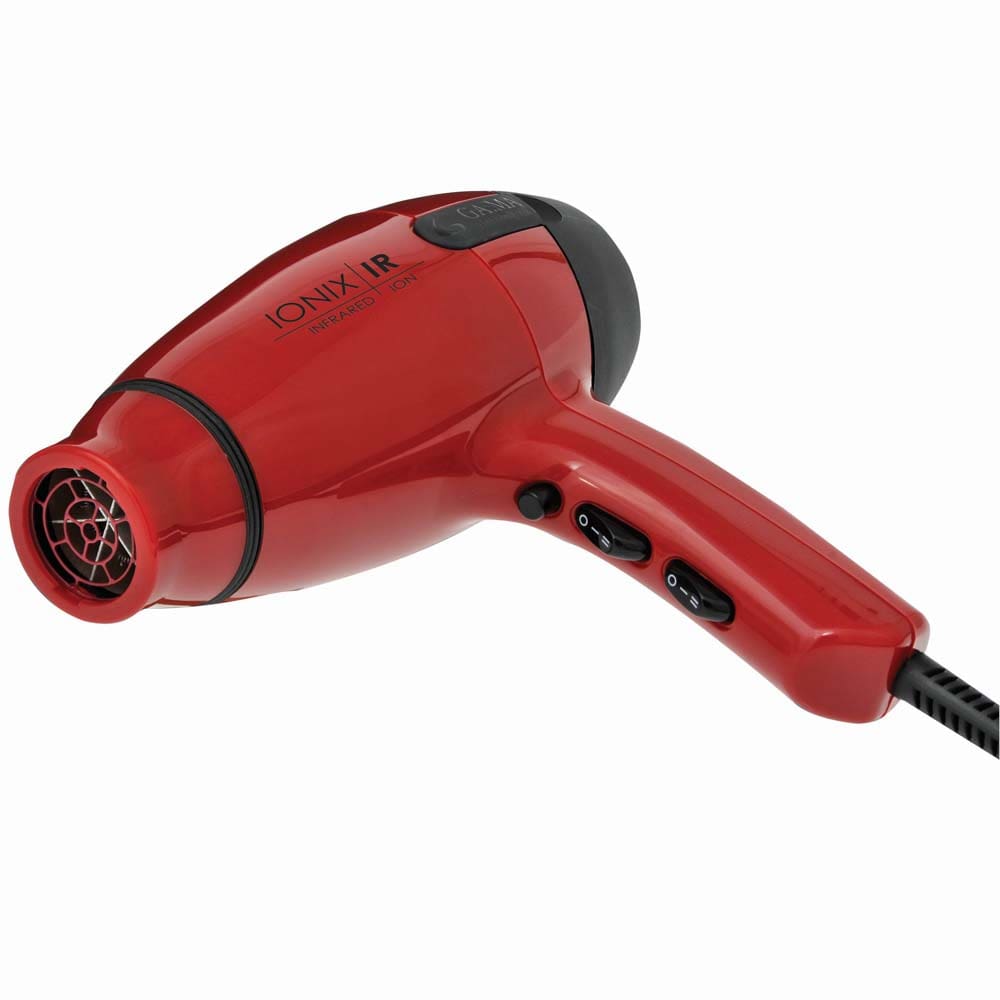 Secador de Cabelos GA.MA Italy Ionix IR Infrared Íon Lâmpada Halógena e Ondas Infravermelhas 2000W – Vermelho - 220V - 1