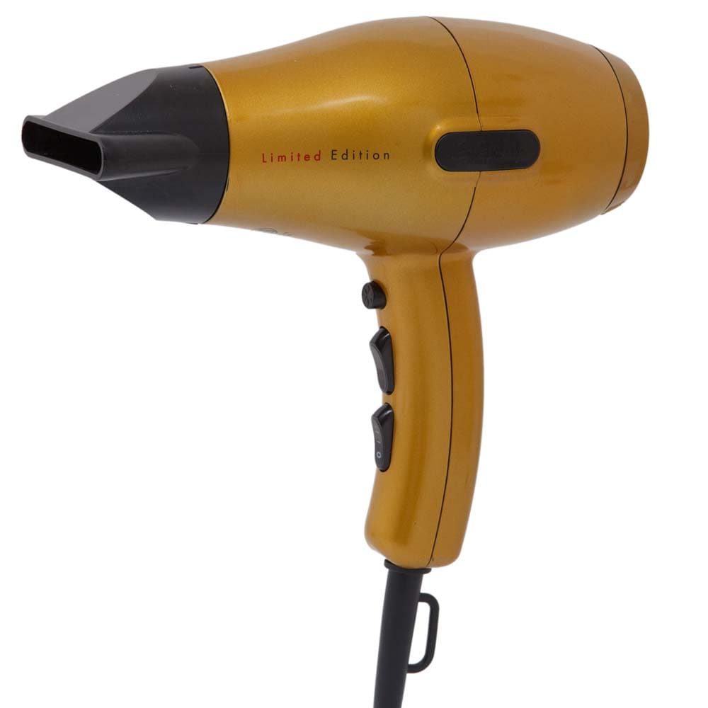 Secador de Cabelos GA.MA Italy Super Compact 3.6 Gold Motor AC Profissional e 4 Temperaturas 1700W – Dourado/Preto - 110V - 1