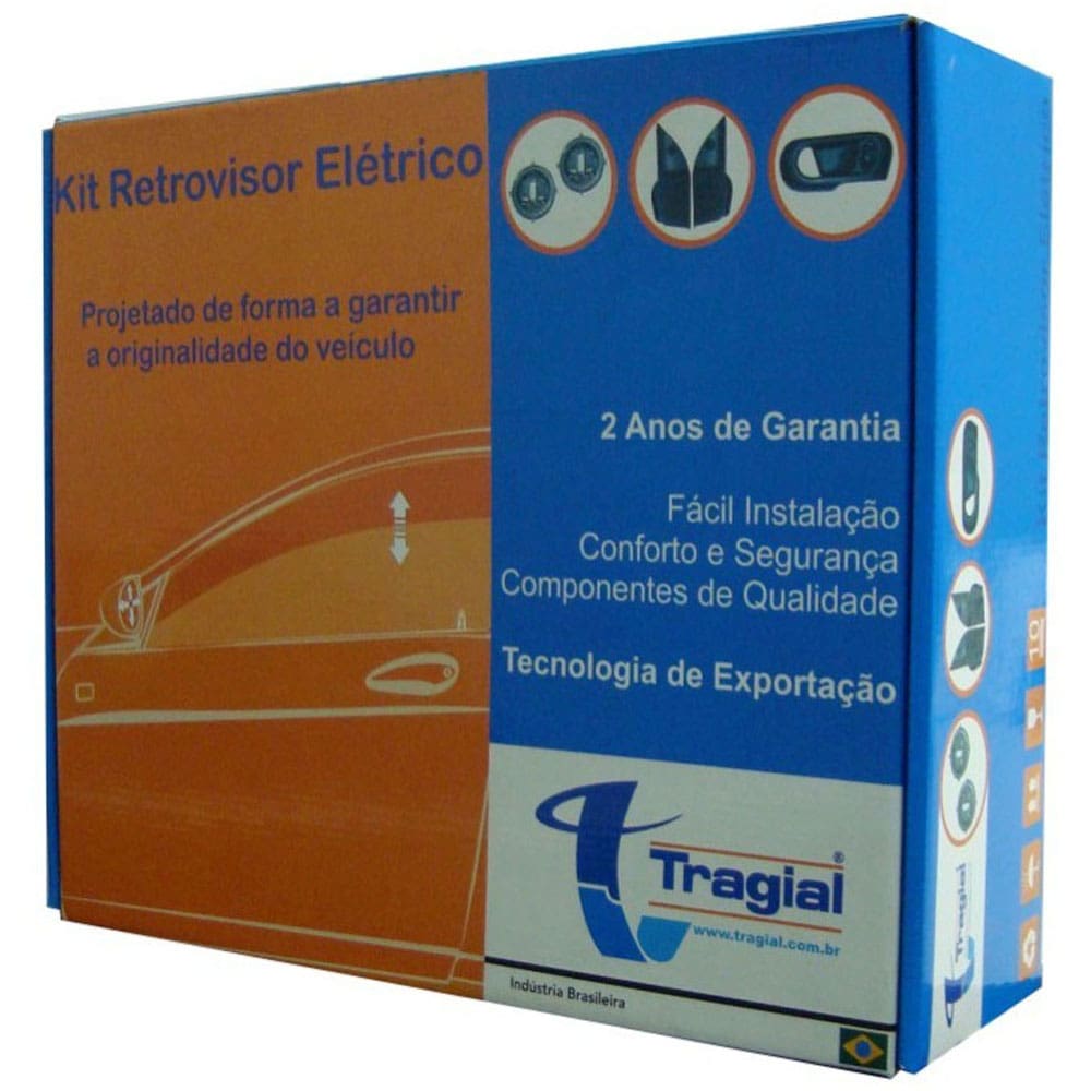 Kit Retrovisor Elétrico Tragial PAKRRNSP001 p/ Clio Sedan/Hatch 4 Portas - 3