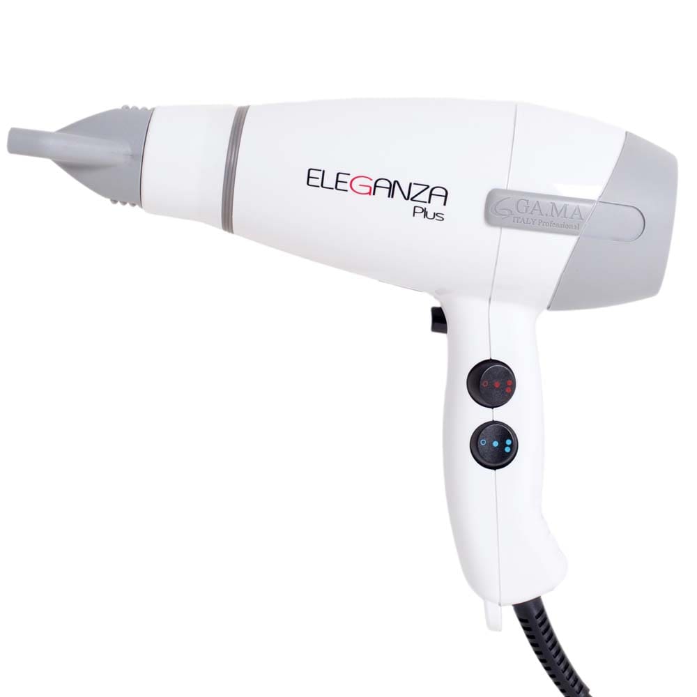 Secador de Cabelos GA.MA Italy Íon Eleganza Plus Motor AC Profissional e 4 Temperaturas 2000W – Branco - 220V - 1